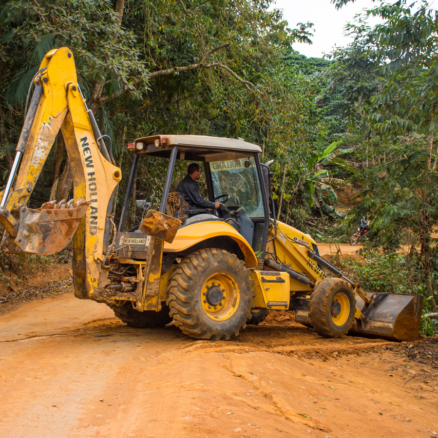 Obras nas estradas chiador