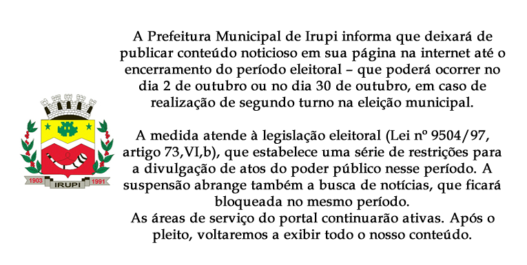 Convocação Auxílio Transporte Escolar  Estudantes de curso Superior e Técnico residentes em Irupi