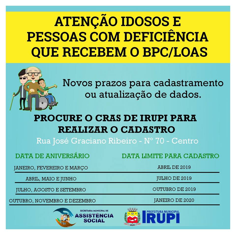 Não perca o seu benefício BPC/LOAS