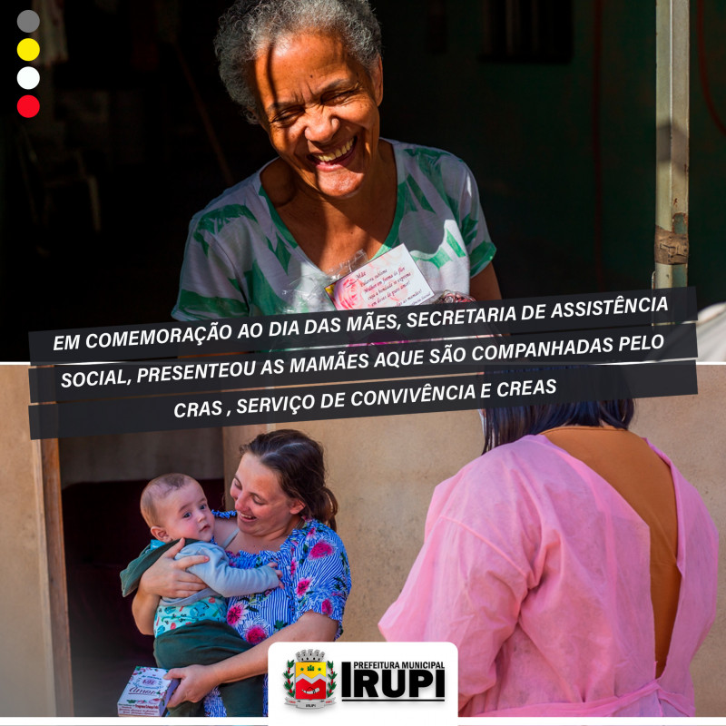 Secretaria de Assistência Social, presenteou as mamães acompanhados pelo CRAS , Serviço de Convivência e CREAS