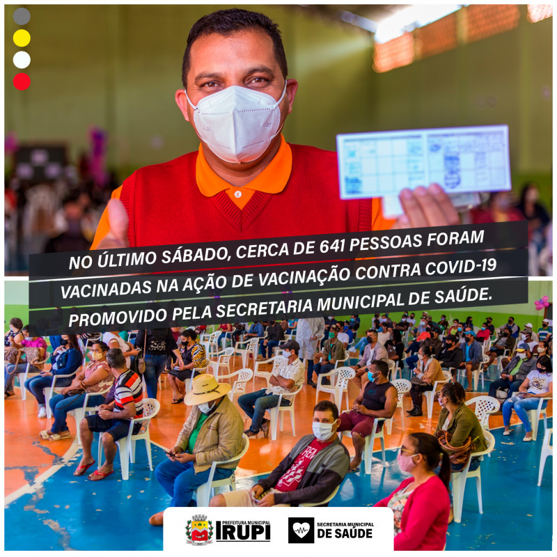 Ação de Vacinação promovida pela Secretaria Municipal de Saúde vacina cerca de 641 pessoas