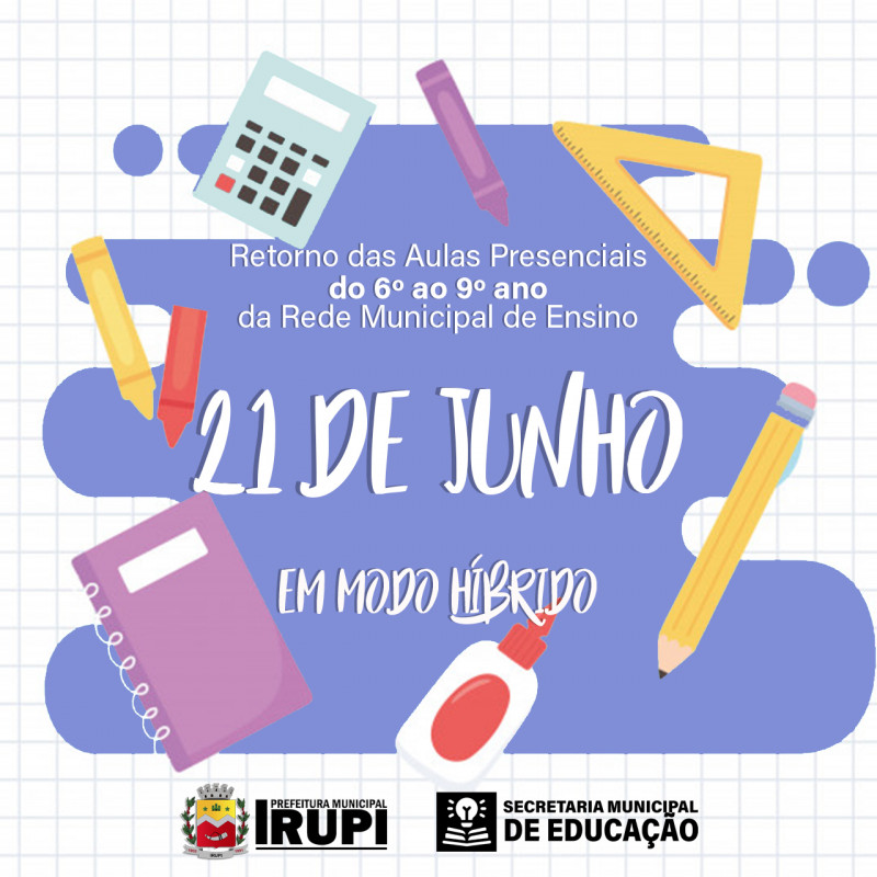 Retorno das aulas presenciais para 6º ao 9º já tem data marcada