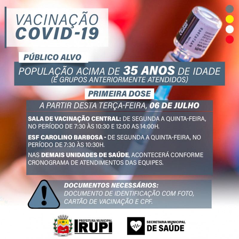 Vacinação - 35 anos ou mais
