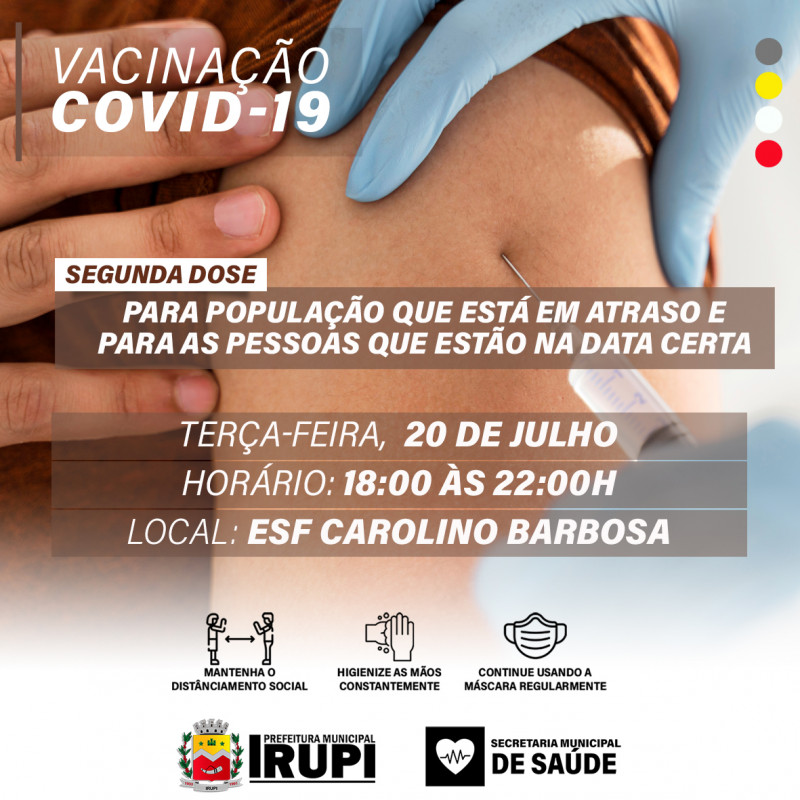 Ação de Vacinação - Segunda dose