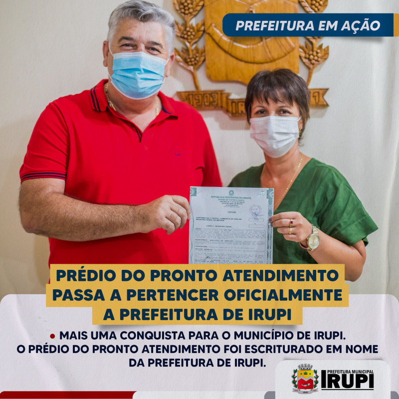 PRÉDIO DO PRONTO ATENDIMENTO ESCRITURADO