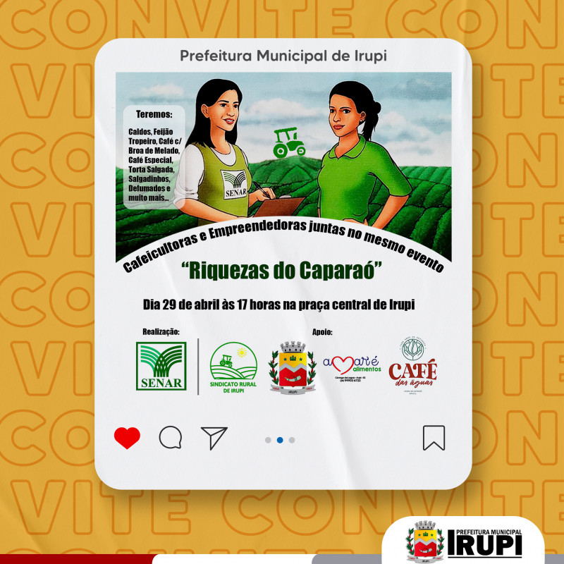 Feira Riquezas do Caparaó, acontece nesta sexta-feira (29).