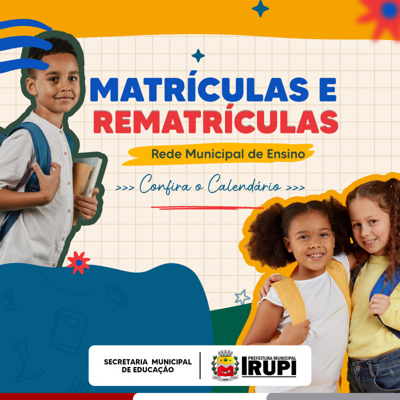 Começa o período de renovação e matrículas para o ano letivo de 2023 na Rede Municipal de Ensino.