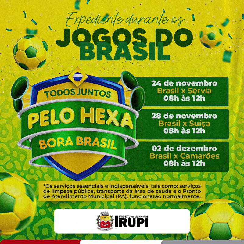 Expediente durante os Jogos do Brasil