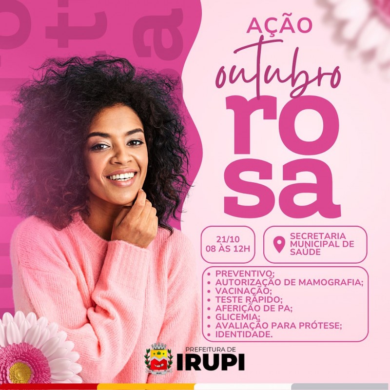 Ação Outubro Rosa em Irupi: Cuidando da sua Saúde