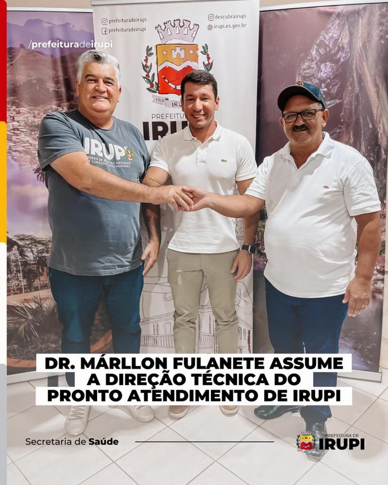 Dr Marllon Fulanete assume a direção técnica do pronto atendimento de Irupi