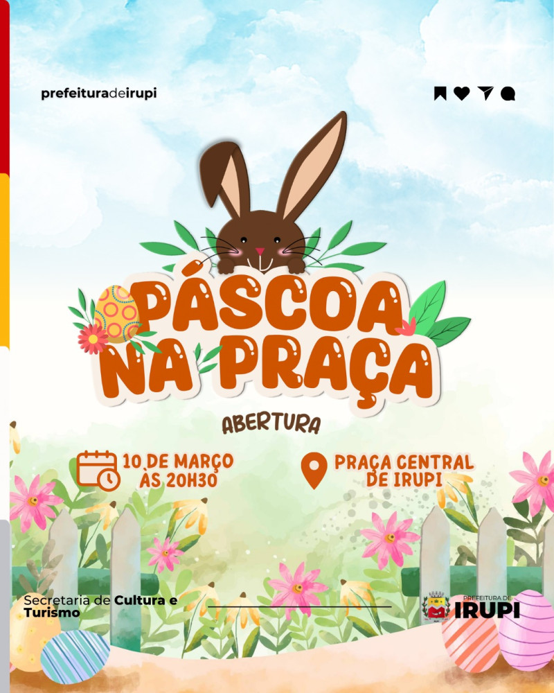 Páscoa na Praça: abertura dia 10/03