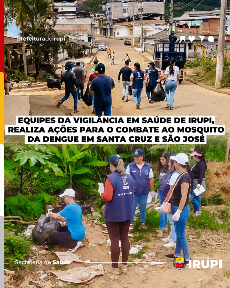 Equipes da vigilância em Saúde realizam ação de combate ao mosquito da dengue.