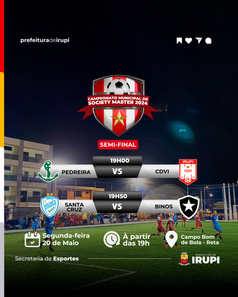 Semifinal do Campeonato Municipal de Society Master 2024