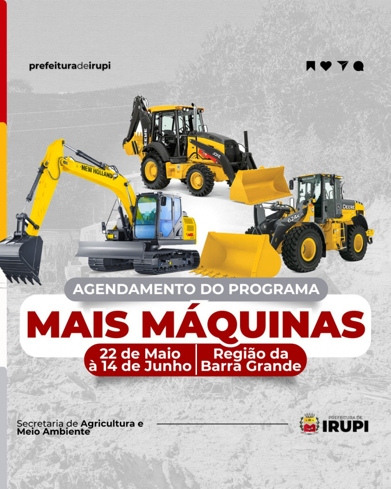 Agendamento Programa Mais Máquinas: Região Barra Grande