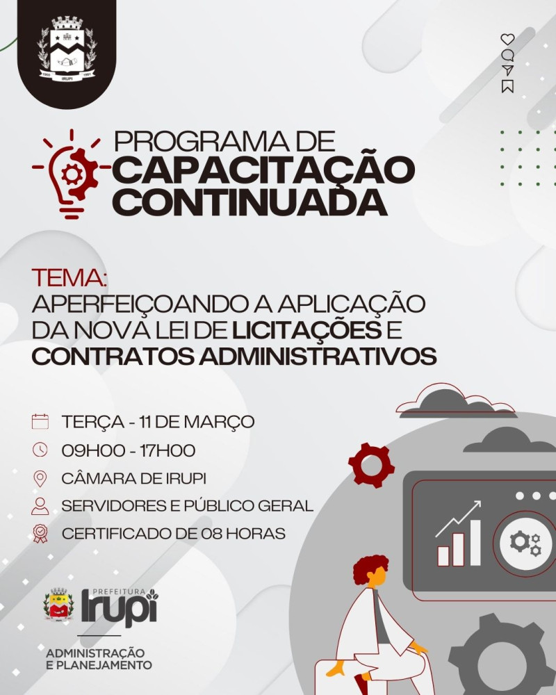 Capacitação sobre a Nova Lei de Licitações e Contratos Administrativos.