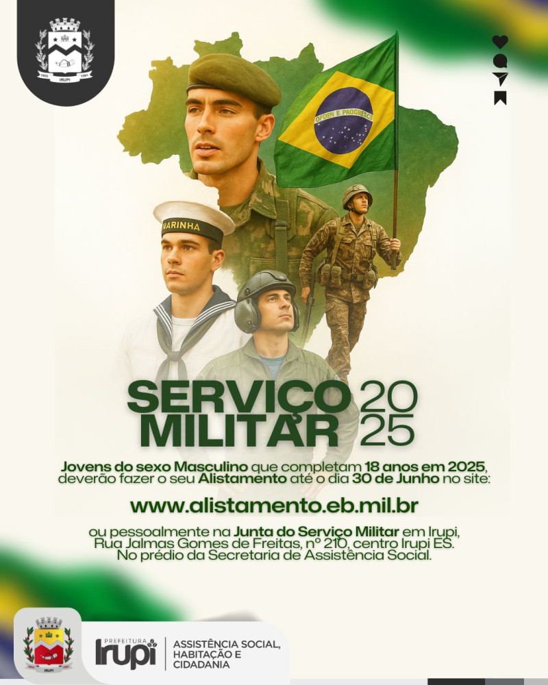 Atenção Jovens: Prazo de Alistamento Militar se encerra em 30 de junho