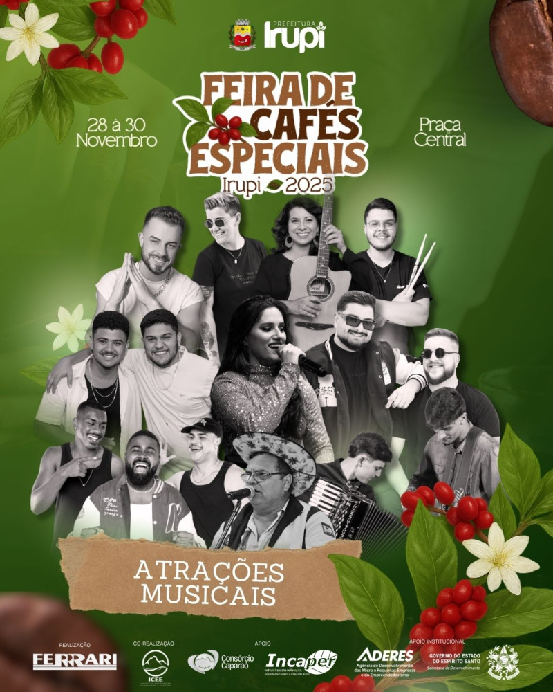 Irupi se prepara para três dias de festa, cultura e muito sabor na Praça Central!
