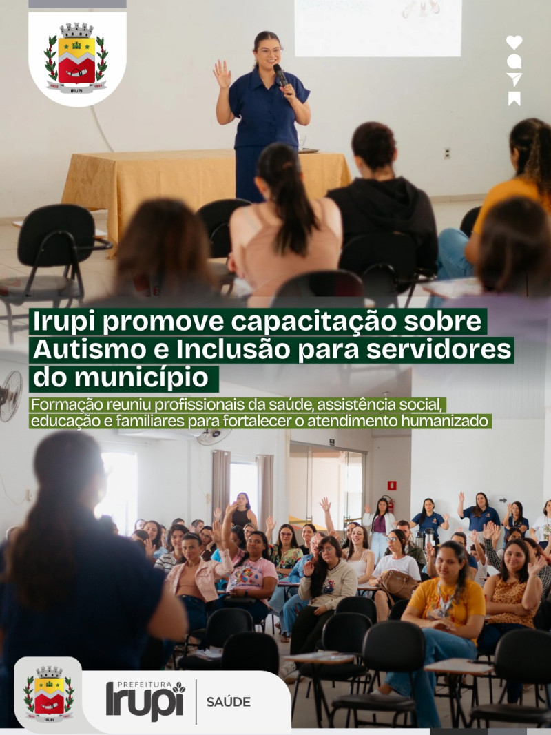 Irupi promove capacitação sobre Autismo e Inclusão para servidores do município