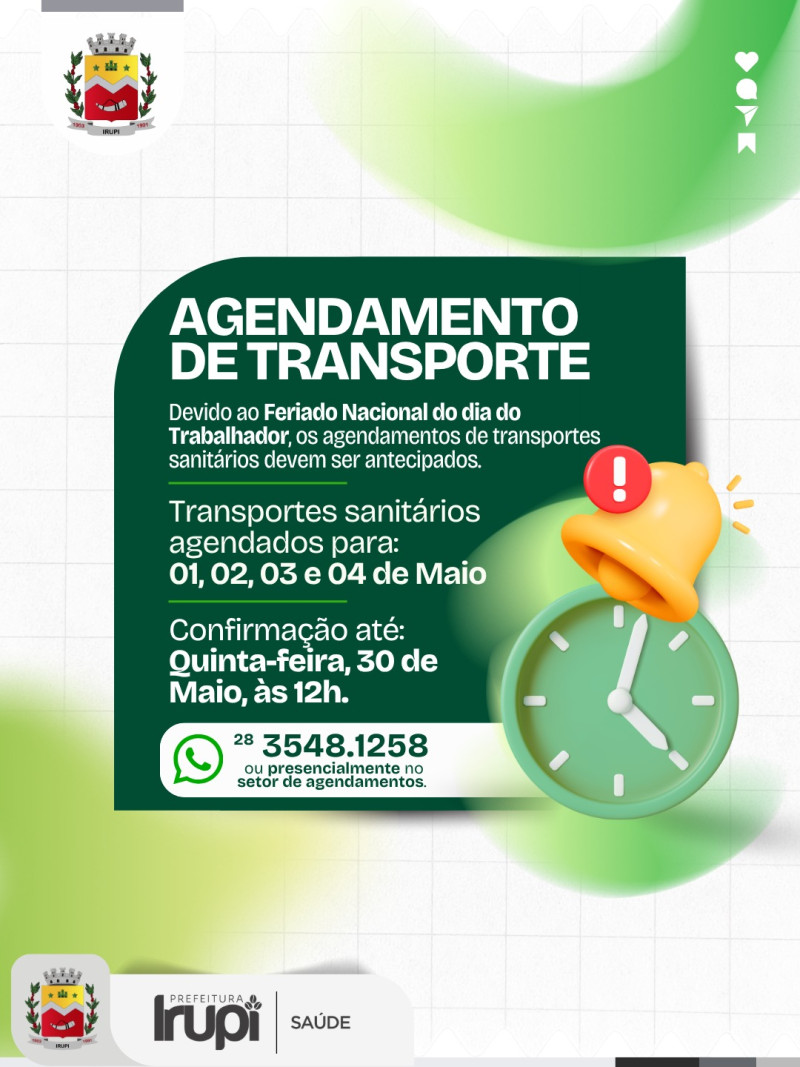 Antecipe o Agendamento de Transporte
