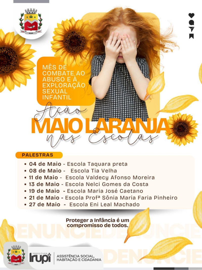 Ação Maio Laranja nas escolas