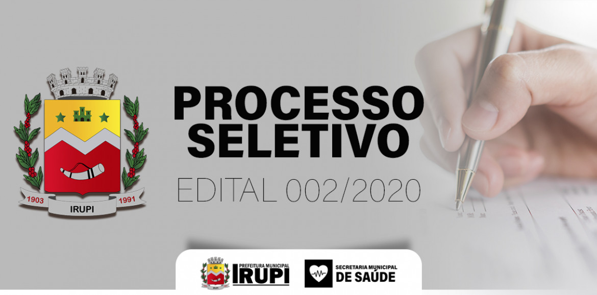 Processo Seletivo 002/2020 - Saúde